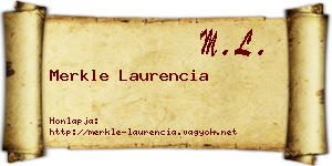 Merkle Laurencia névjegykártya